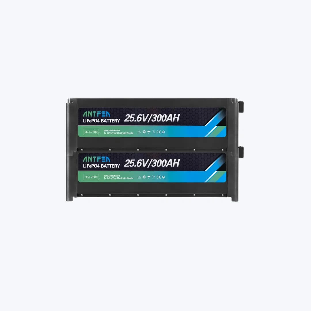 ANTFEA L7680 25.6V (24V) 300Ah İstiflenebilir Lityum Akü LiFePo4 2 ADET 15.3 kwh