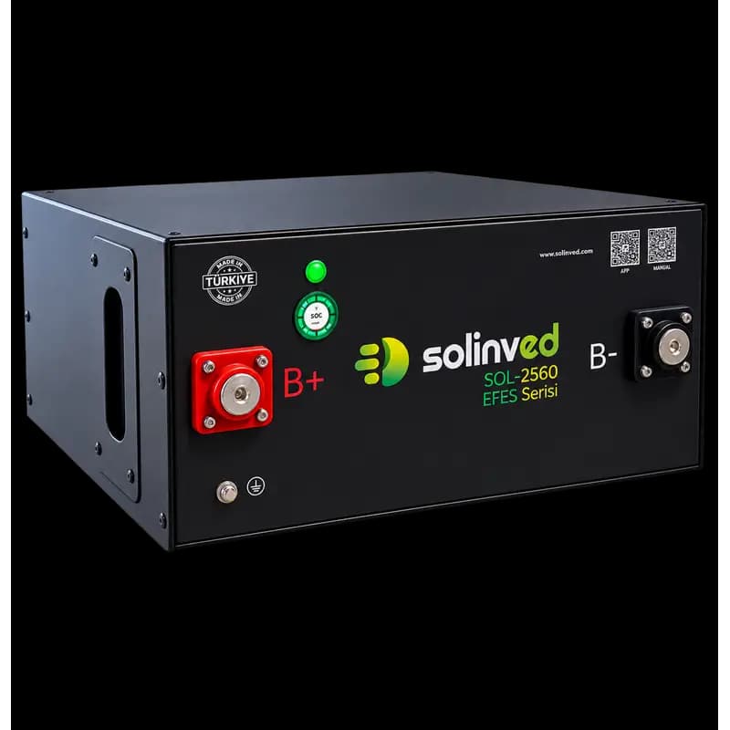 Solinved 25.6 V 100Ah Efes Serisi LiFePO4 Akü
