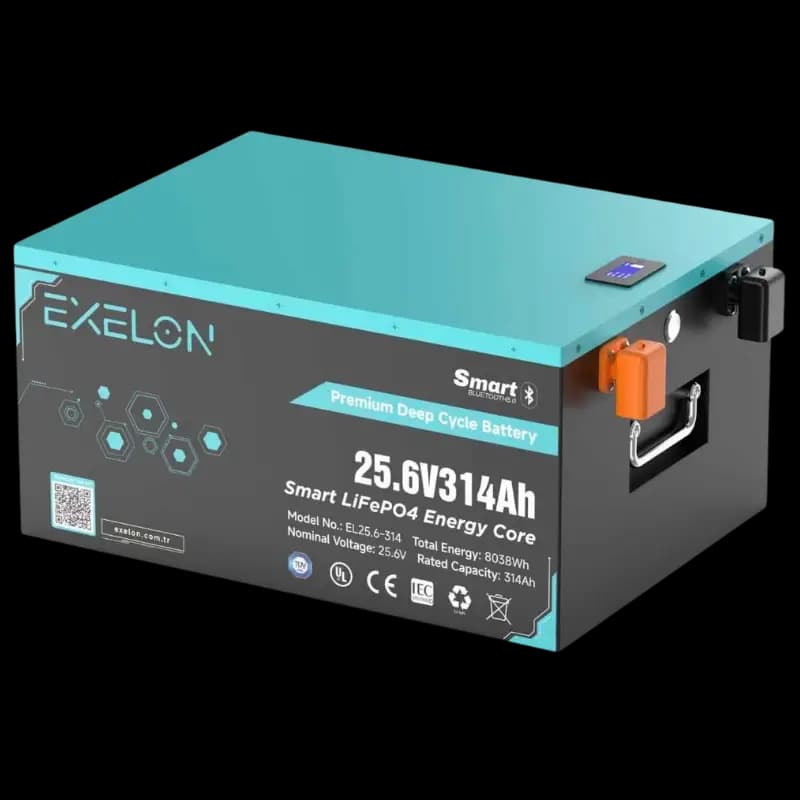 Exelon 25.6 V 314 Ah Lityum Akü Bluetooth Özellikli