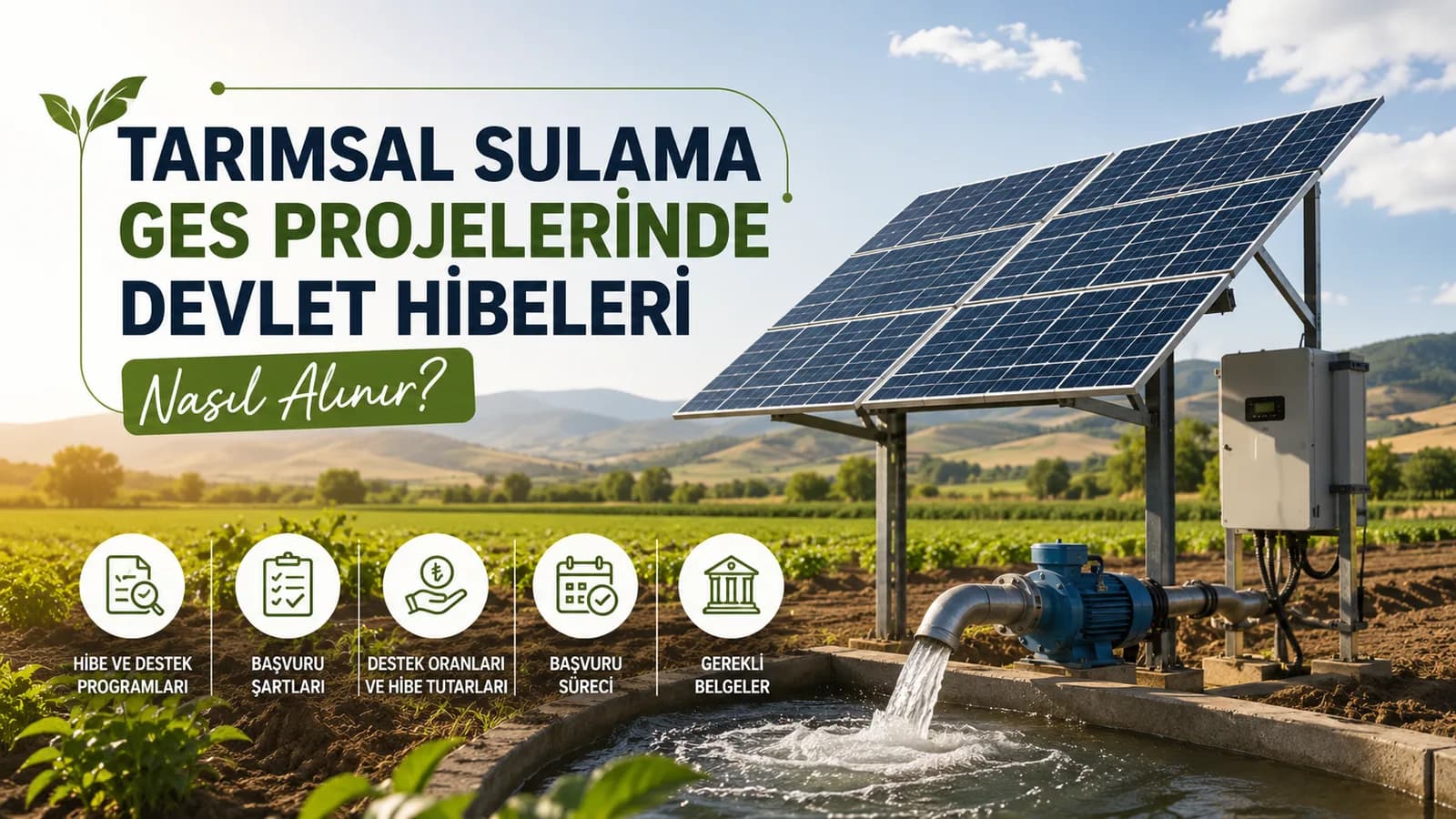 Tarımsal Sulama GES Projelerinde Devlet Hibeleri Nasıl Alınır?