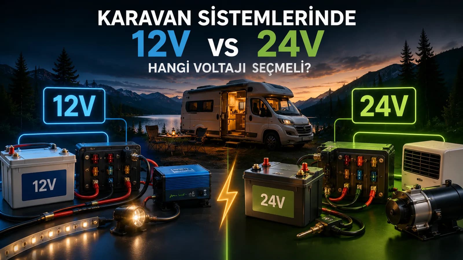 Karavan Sistemlerinde 12V vs 24V: Hangi Voltajı Seçmeli?